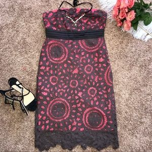 Vintage Anthropologie Eyelet Lace Strapless Dress